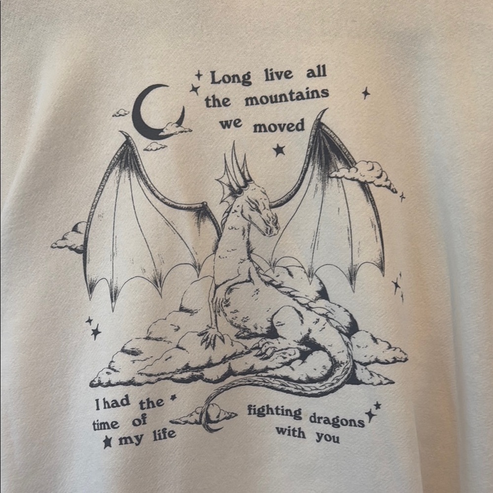 Taylor Swift White Sweatshirt with Long Live Lyrics